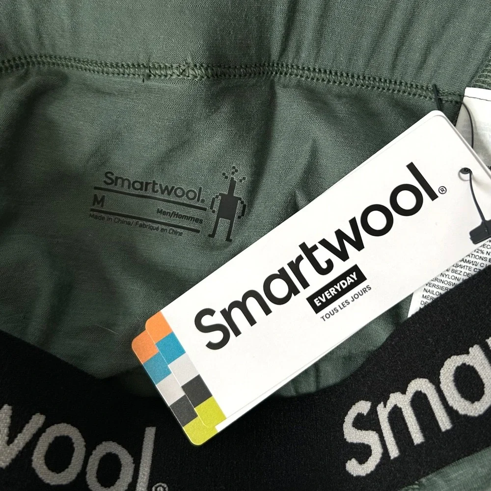 NWT Smartwool Men's Merino Boxer Brief Sage Green M Outdoors Base Layer Casual